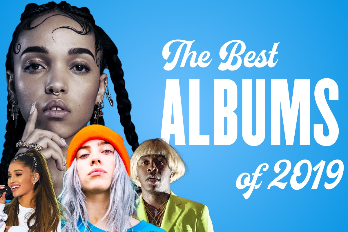 Curated collection of best music albums from 2019 featuring album artwork from FKA twigs, Billie Eilish, Tyler the Creator, and other artists