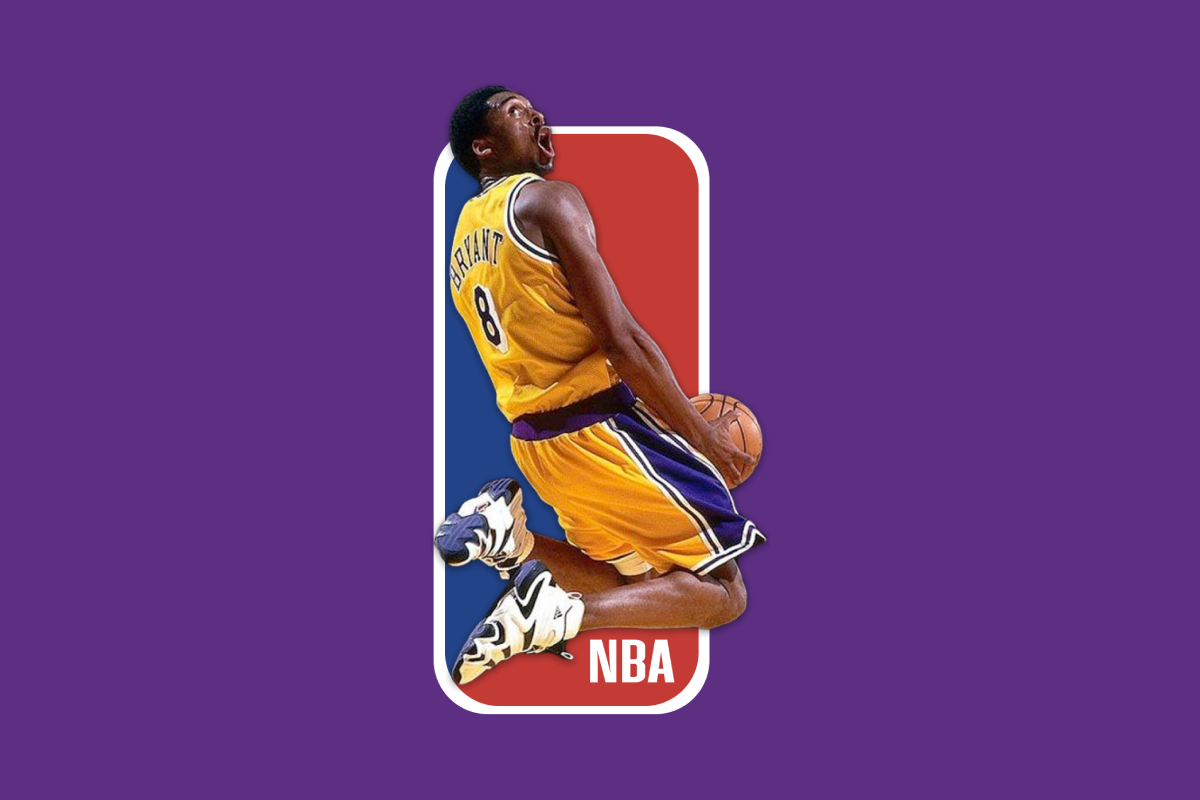 Kobe Bryant memorial tribute design with Lakers purple and gold, number 24, and iconic Mamba imagery honoring his legacy